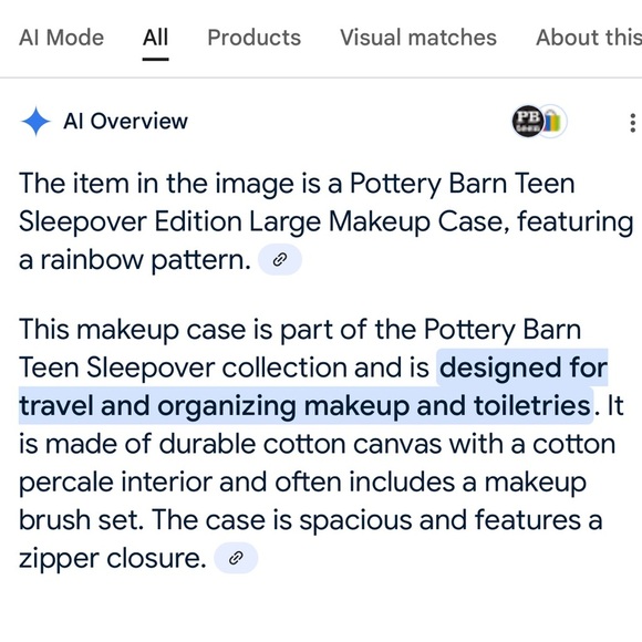 Pottery Barn Teen Sleepover Collection Makeup Case - Picture 9 of 9